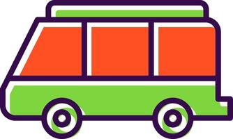 Minibus filled Design Icon vector