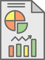 Analytics Line Filled Light Icon vector