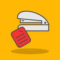 Stapler Filled Shadow Icon vector