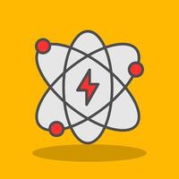 Atomic Energy Filled Shadow Icon vector