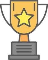 Trophy Line Filled Light Icon vector