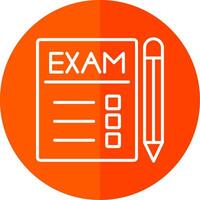 Exams Line Yellow White Icon vector