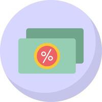 Discount Cards Flat Bubble Icon vector