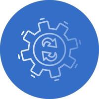 Processig Flat Bubble Icon vector