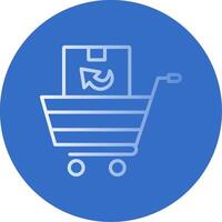 Purchase Return Flat Bubble Icon vector
