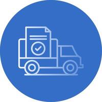 Proof Of Delivery Flat Bubble Icon vector