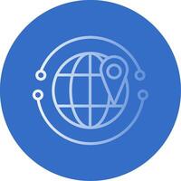 Worldwide Flat Bubble Icon vector