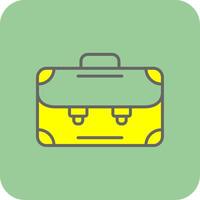 Briefcase Filled Yellow Icon vector