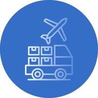 Logistic Service Provider Flat Bubble Icon vector