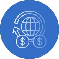 Global Finance Flat Bubble Icon vector