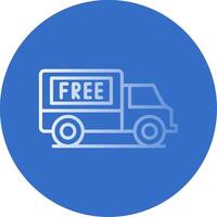 Free Shipping Flat Bubble Icon vector