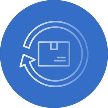 Easy Return Flat Bubble Icon vector