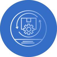 Integrated Logistics Flat Bubble Icon vector