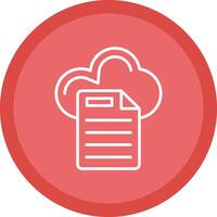 Cloud Data Line Multi Circle Icon vector