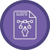 File Line Multi Circle Icon vector