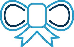 Bow Line Blue Two Color Icon vector