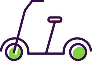 patada scooter lleno diseño icono vector