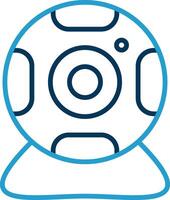 Web Cam Line Blue Two Color Icon vector