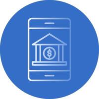 Banking App Flat Bubble Icon vector