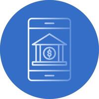 Banking App Flat Bubble Icon vector