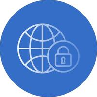 Global Security Flat Bubble Icon vector