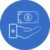 Receive Money Flat Bubble Icon vector