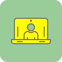 Laptop Filled Yellow Icon vector