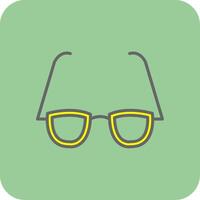 lentes lleno amarillo icono vector