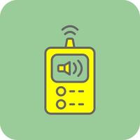 Recorder Filled Yellow Icon vector