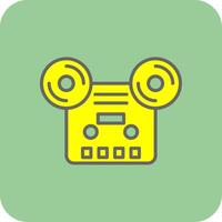 Tape Filled Yellow Icon vector