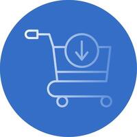 Add To Cart Flat Bubble Icon vector