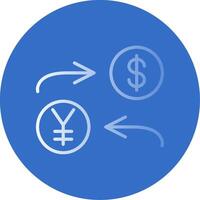 Currency Exchange Flat Bubble Icon vector