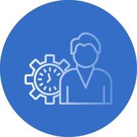 Working Hours Flat Bubble Icon vector