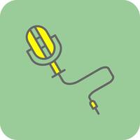 Microphone Filled Yellow Icon vector