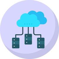 Distributed Database Flat Bubble Icon vector