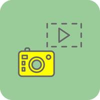 Camera Filled Yellow Icon vector