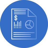 Financial Data Flat Bubble Icon vector