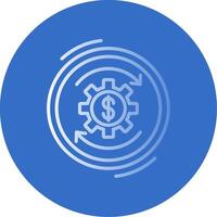 Return On Investment Flat Bubble Icon vector
