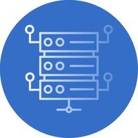 Database Architecutre Flat Bubble Icon vector