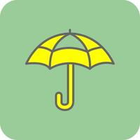 Parasol Filled Yellow Icon vector