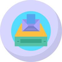 Project Inbox Flat Bubble Icon vector