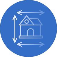 Home Dimensions Flat Bubble Icon vector