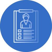 Employee Data Flat Bubble Icon vector