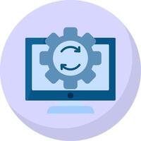 Data Processing Flat Bubble Icon vector