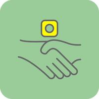 Hand Filled Yellow Icon vector