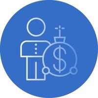 Debt Problems Flat Bubble Icon vector