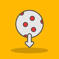 Moon Filled Shadow Icon vector