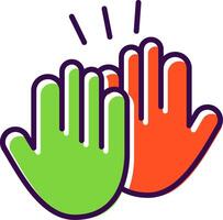 High Five filled Design Icon vector