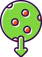 Moon filled Design Icon vector