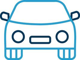 Car Line Blue Two Color Icon vector